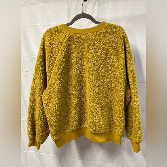 Old Navy Loose Cozy Sherpa Sweatshirt Womens size XL Yellow - Picture 12 of 14